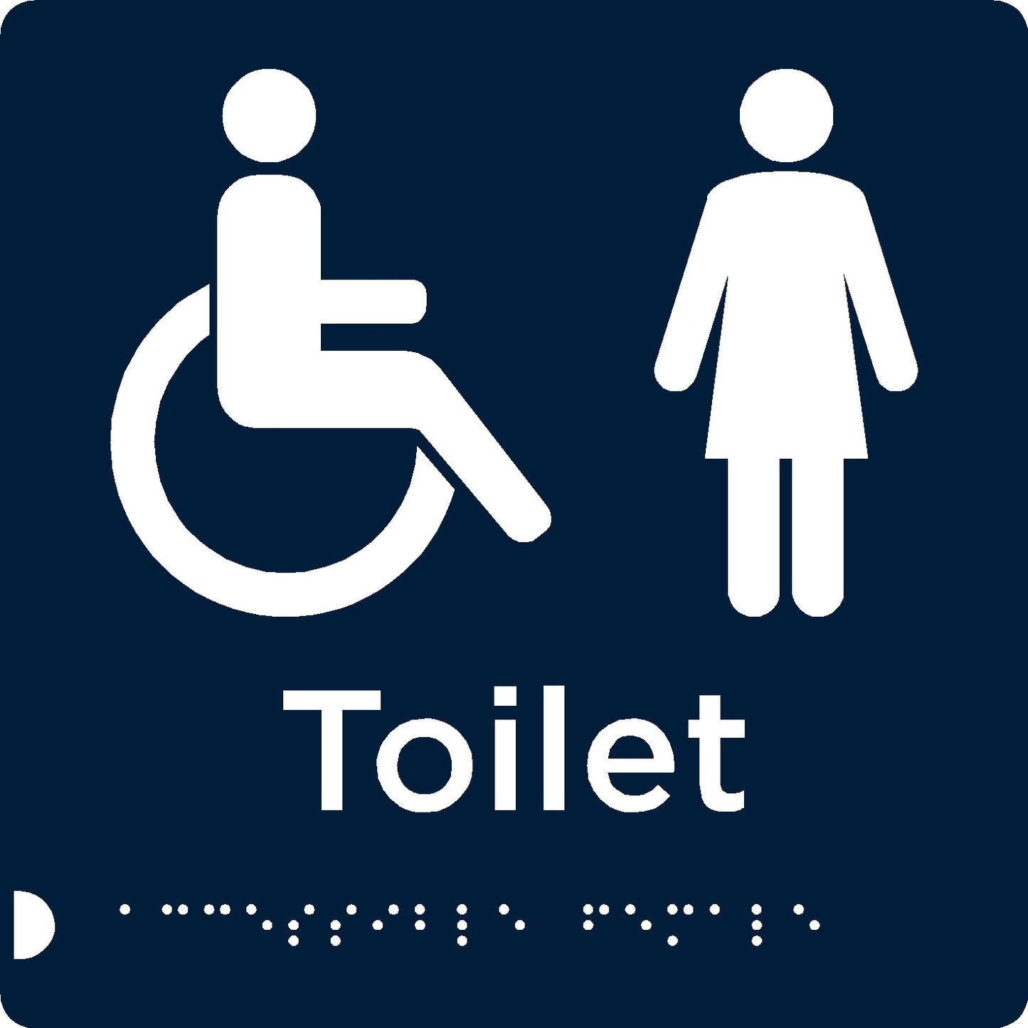 Accessible Female Toilet Sign